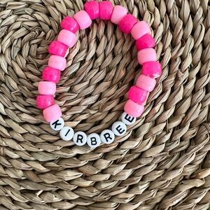 Pink Nickname Beaded Bracelet for Women